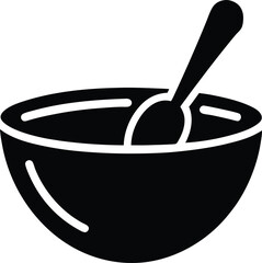 Soup Bowl Icon vector illustration on transparent background.