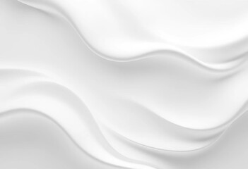 Obraz premium Fluid white curves on a clean background, minimalist abstract design, simple, illustration
