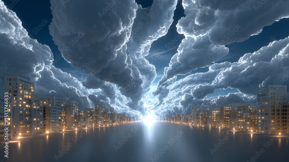 Poster iaas: infrastructure as a service, cloud computing, hand of robotic holding glowing iaas technology 