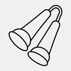 line art of a musical instrument on the white background