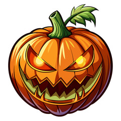 halloween pumpkin isolated on white background