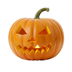 Glowing Jackolantern isolated on transparent background