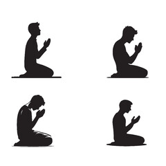 Peaceful Person Praying Silhouette – Faith, Devotion & Spiritual Reflection