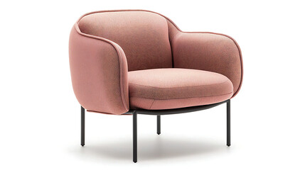 Naklejka premium A pink chair with a black frame