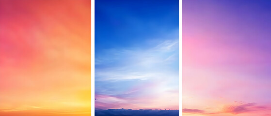 Colorful Sky Sunset Sunrise Gradient