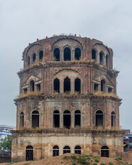 Fototapeta premium Unfinished Circular Historic Brick Tower