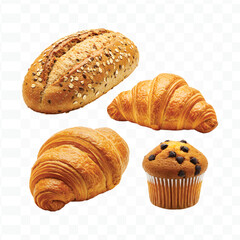 croissant on white background