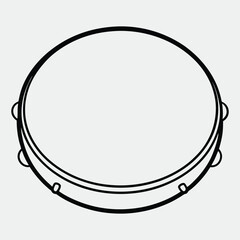line art of a musical instrument on the white background