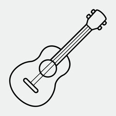 line art of a musical instrument on the white background