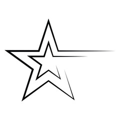 Obraz premium Star vector icon illustration design, Star logo design. Star sign and symbol. 