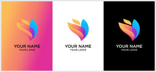 LETTER W LEAF LOGO DESIGN.eps