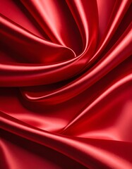 Obraz premium Dark red glossy silk cloth texture close view background