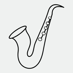line art of a musical instrument on the white background