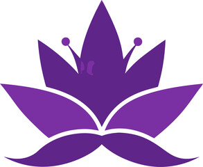 Purple flower crown flower