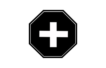 icon plus vector black