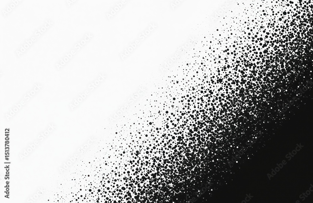 Poster abstract black white halftone pattern creates dynamic gradient effect. modern graphic design, decora
