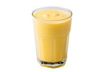 Refreshing Mango Smoothie in a Glass isolated on transparent baackground