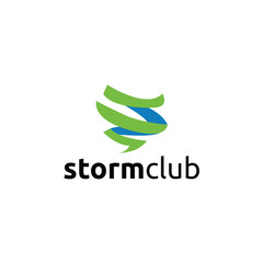 Storm Club Logo Vector Minimalist
