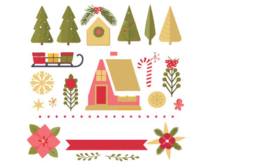 Christmas elements set