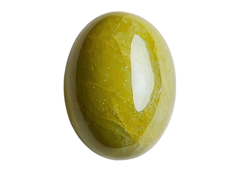 A yellow stone with a shiny surface