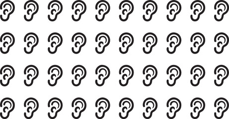 High resolution ear outline icon design for digital applications and websites