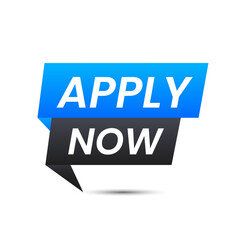 apply now black. Business banner. Vector illustration