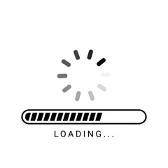 Loading icon circle and bar editable for element design template