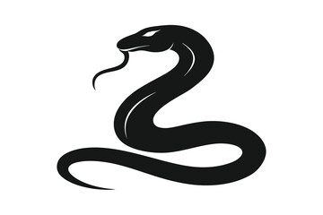 Snake silhouette icon isolated on white background
