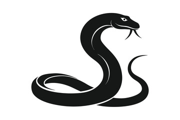 Snake silhouette icon isolated on white background