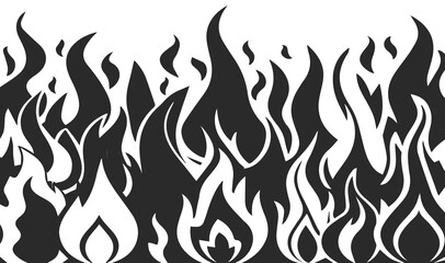 Fire Flame Icons Set – Solid Burn Symbol for Alert, Heat, Safety, UI Design
