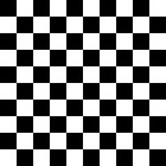 Fototapeta premium Black and white checkers. Black and white squares drawing. 10x10 squares.