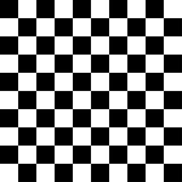 Black and white checkers. Black and white squares drawing. 10x10 squares.