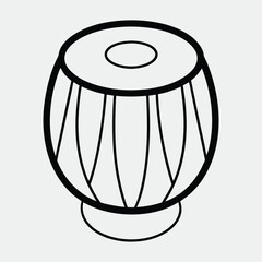 line art of a musical instrument on the white background