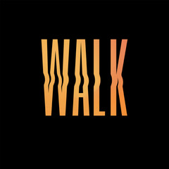 Vector text illustration for Walk.