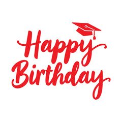 Happy Birthday Typography Lettering Design.	