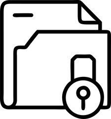 file vector outline icon on white or transparent background	