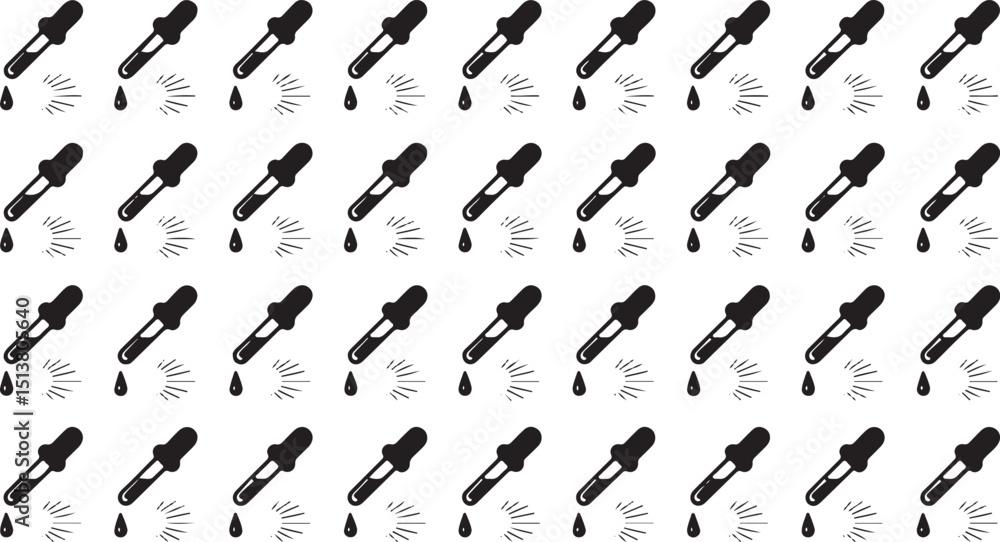 Poster high resolution pipette dropper icon design for websites and applications featuring a clean white ba