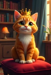 A 3D icon of a cat