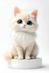 A 3D icon of a cat