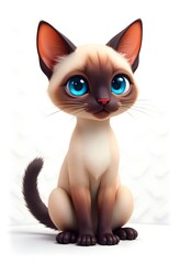 A 3D icon of a cat