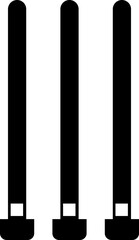 Cricket wicket icon . trendy flat and line styles. Cricket game vector isolated on transparent background. cricket tournament wicket out elements template. vintage for clubs and team. Sports sign web