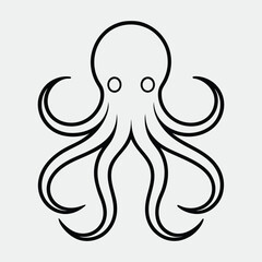 vector illustration of a cartoon octopus