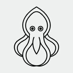 vector illustration of a cartoon octopus