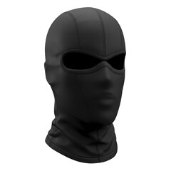 Concealed Identity A Study in Black Balaclava isolated on transparent background