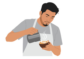 Person focused on cooking or preparing food