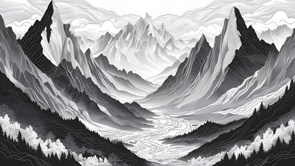 Highly Detailed and Intricately Designed Mountain Ornament

