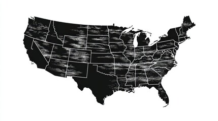 US States Map with Data Overlay