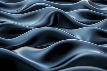 Abstract dark gray undulating surface, flowing waves