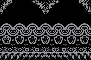 Seamless pattern with black and white background  Seamless design of geometric patterns is part of the fabric, background, carpet, tile, clothing, backdrop etc.