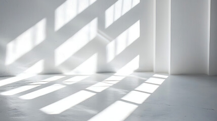 Obraz premium A white room with a window and a wall